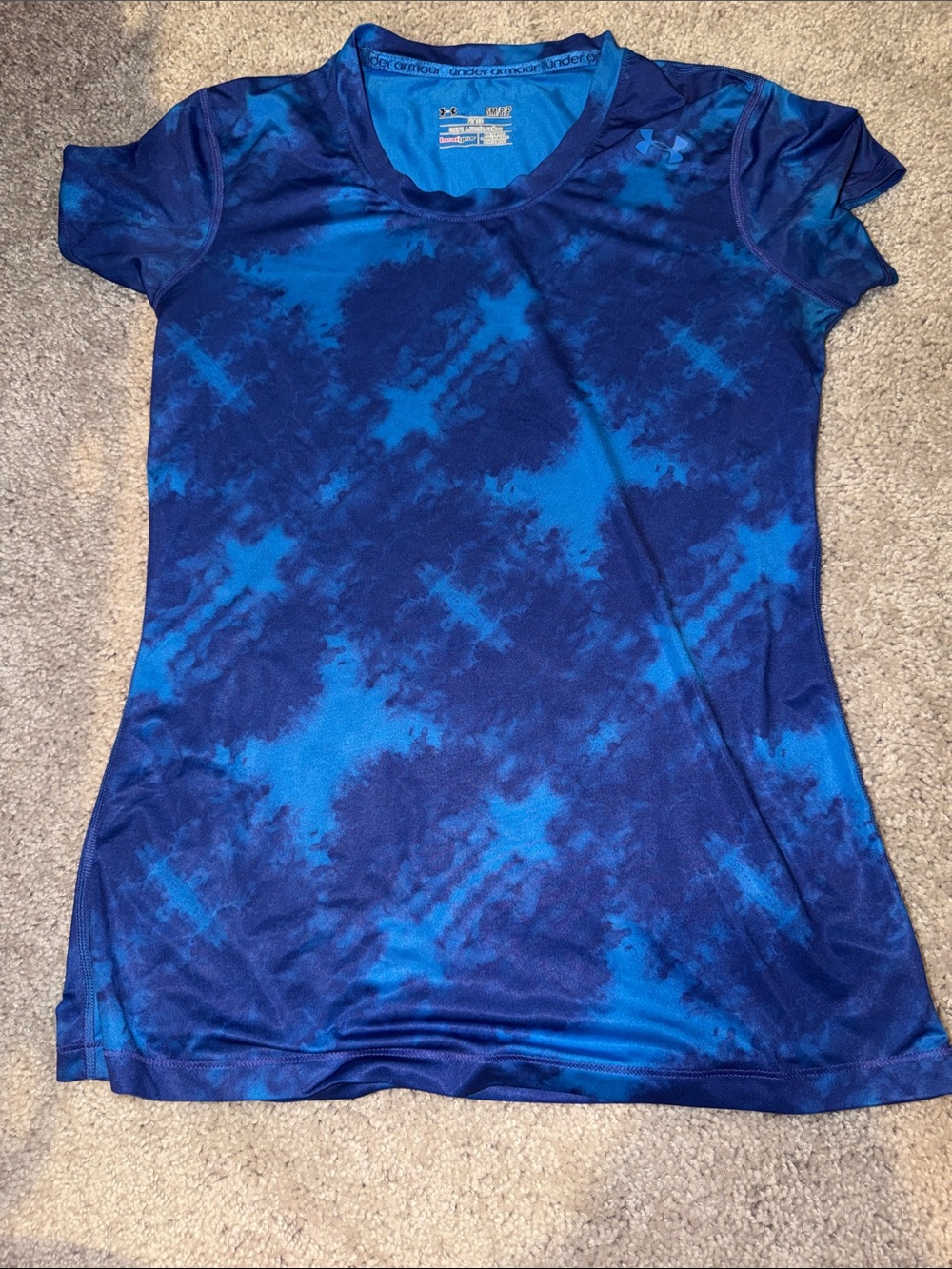 Under Armour Women's Blue Tie-Dye Performance Tee